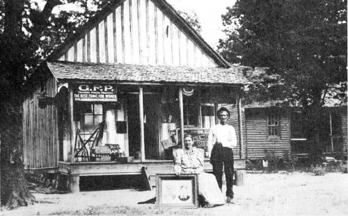 The Hall store and home in 1910