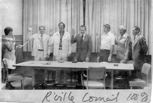 A city council organizational meeting - '70s